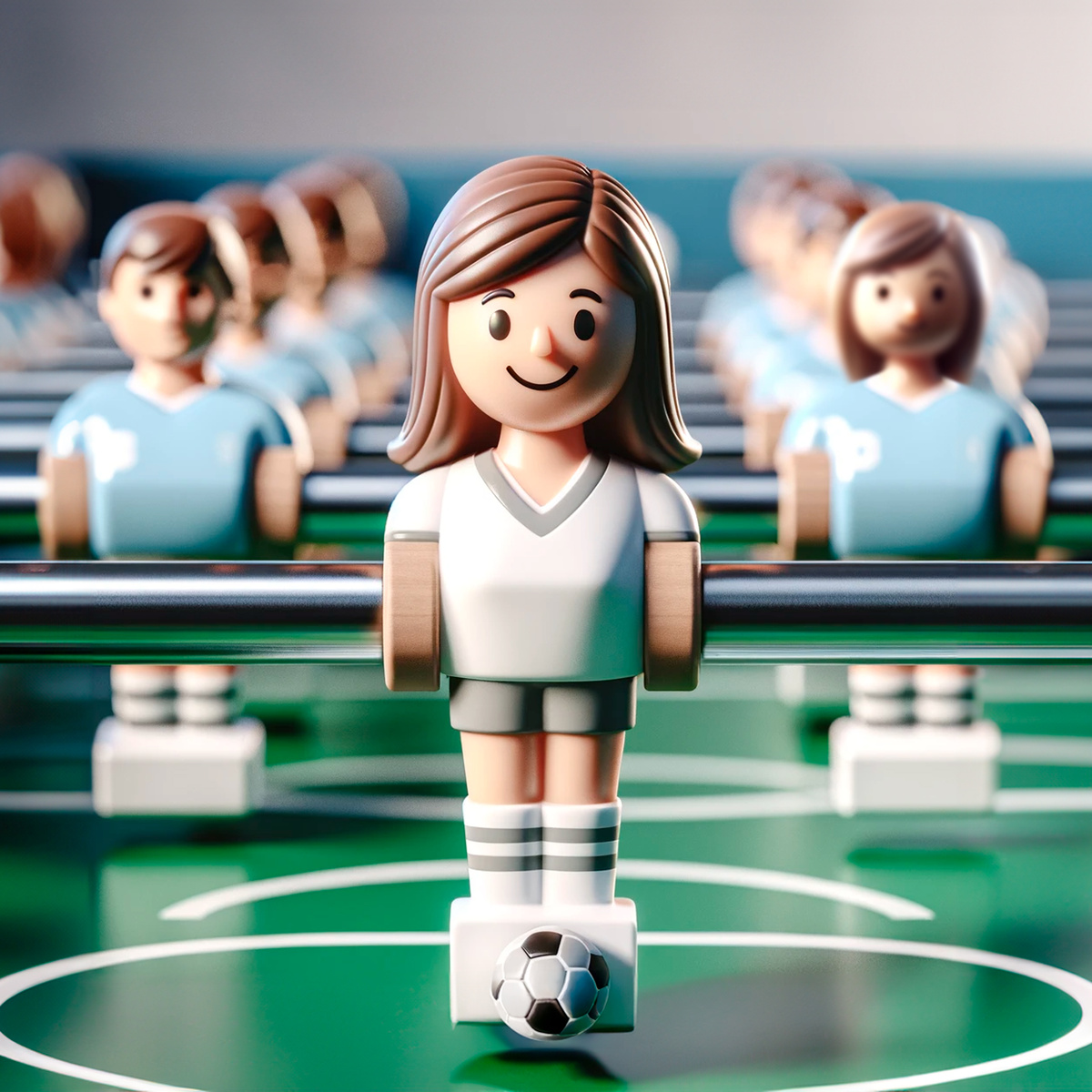 Cartel muñeca futbolín